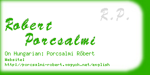 robert porcsalmi business card