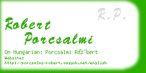 robert porcsalmi business card